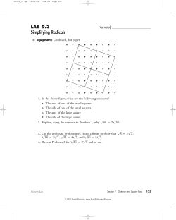 LAB 9.3 Simplifying Radicals