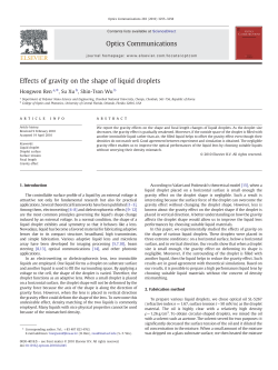 Effects of gravity on the shape of liquid droplets