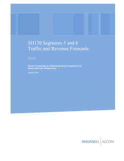 SH130 Segments 5 and 6 Traffic and Revenue