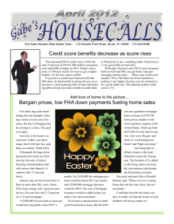 Bargain prices, low FHA down payments fueling home sales Credit