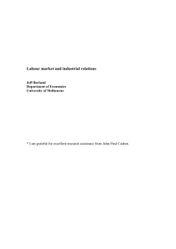 Labour market and industrial relations