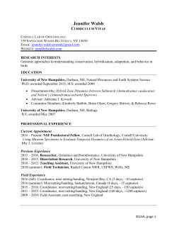 to Jen`s CV - Department of Ecology and Evolutionary