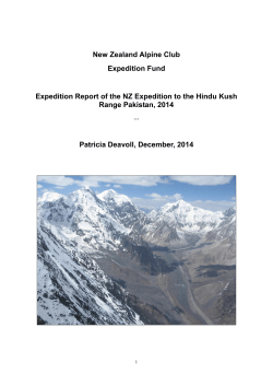 Hindu Kush Expedition Report 2014