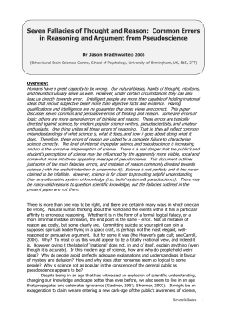 Critical Thinking, Logic and Reason: A Practical Guide for Students