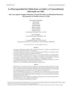 La Heterogeneidad del Alfabetismo en Salud y el Co