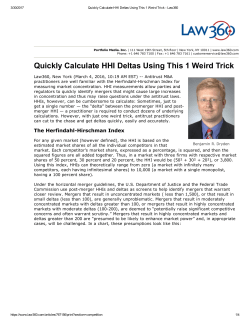 Quickly Calculate HHI Deltas Using This 1 Weird Trick