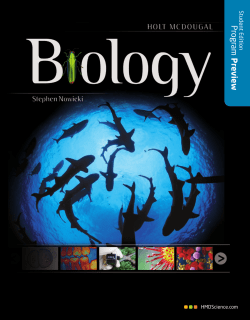 Take a Look! Preview a chapter of Nowicki Biology