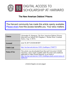 The New American Debtors` Prisons The Harvard community has