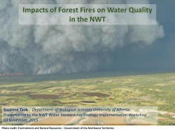 Impacts of Forest Fires on Water Quality in the NWT