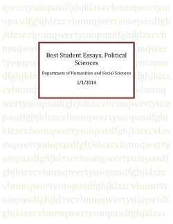 Best Student Essays, Political Sciences