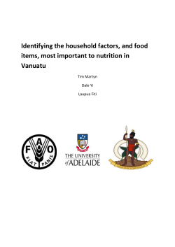 Identifying the household factors, and food items, most important to