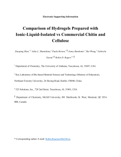 Comparison of Hydrogels Prepared with Ionic-Liquid