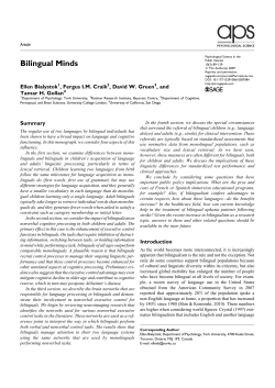 Bilingual Minds