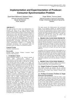 Implementation and Experimentation of Producer