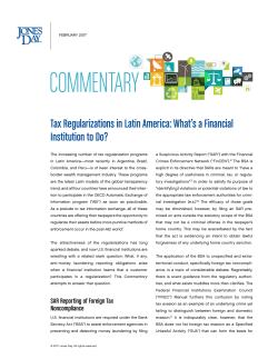Tax Regularizations in Latin America: What`s A