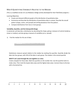 mod 9 quantifying variability relative to the median