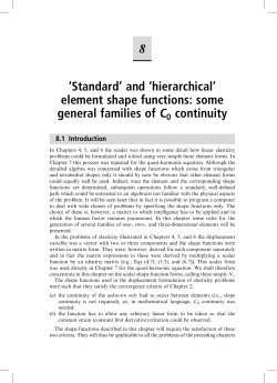 8 `Standard` and `hierarchical` element shape functions