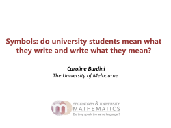 meaning - Australian Mathematical Society