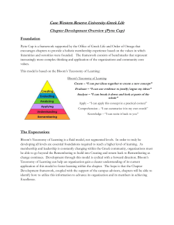 Case Western Reserve University-Greek Life Chapter Development