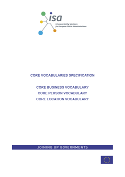 core vocabularies specification core business vocabulary