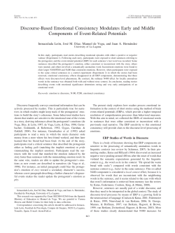Discourse-Based Emotional Consistency Modulates Early and