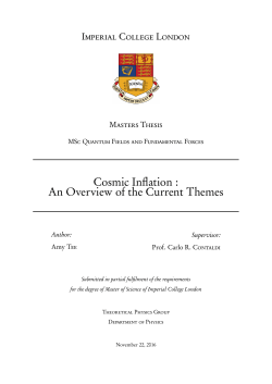 Cosmic Inflation : An Overview of the Current Themes