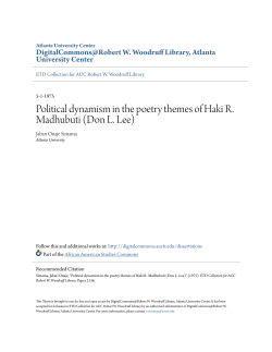 Political dynamism in the poetry themes of Haki R. Madhubuti (Don