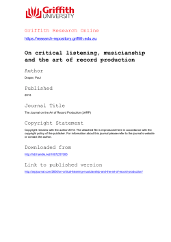 On critical listening, musicianship and the art of record production
