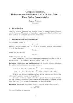 Note on complex numbers