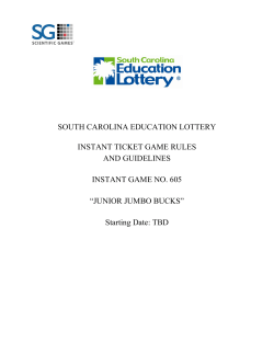 SOUTH CAROLINA EDUCATION LOTTERY INSTANT TICKET