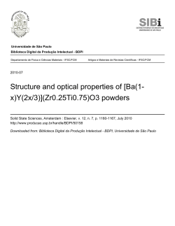 Structure and optical properties of [Ba(1- x)Y(2x/3)](Zr0
