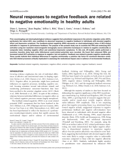 Neural responses to negative feedback are related to negative