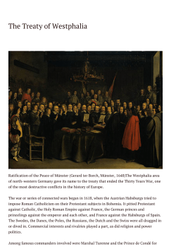 The Treaty of Westphalia
