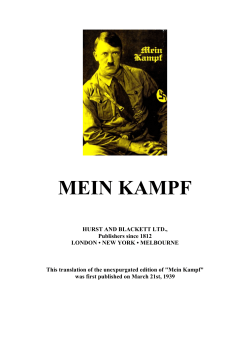 Mein Kampf - The Mein Kampf Project