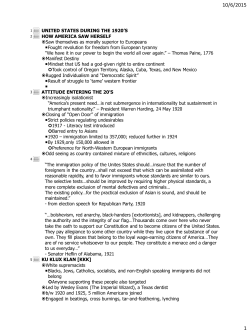 United States During the 1920`s