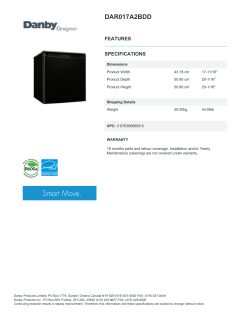 DAR017A2BDD | Danby Designer 1.7 cu. ft. Compact Refrigerator