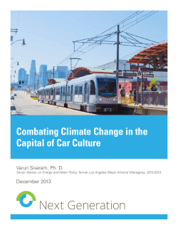 Combating Climate Change in the Capital of Car Culture