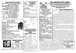 Times 24 Sunday OT B 15 - Parish of the Annunciation Rathfarnham