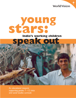 India`s working children - World Vision Youth Canada