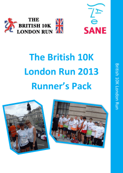 The British 10K London Run 2013 Runner`s Pack
