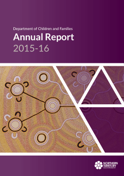 Annual Report 2015-16 - Territory Families