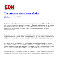 The cross sectional area of wire
