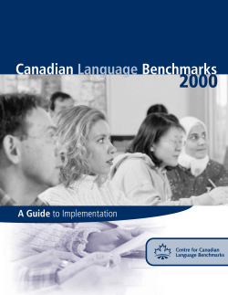 Canadian Language Benchmarks 2000