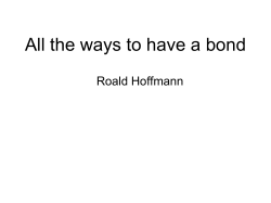 All the ways to have a bond