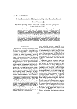 In vitro Demonstration of Lactogenic Activity in the Mammalian