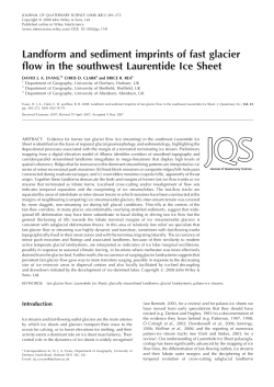 Landform and sediment imprints of fast glacier flow in the southwest