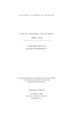 colin munro macleod - National Academy of Sciences