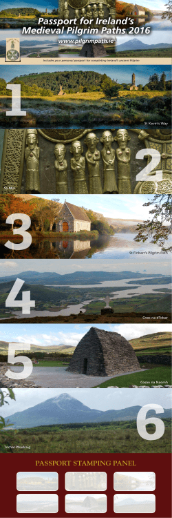 Passport for Ireland`s Medieval Pilgrim Paths 2016