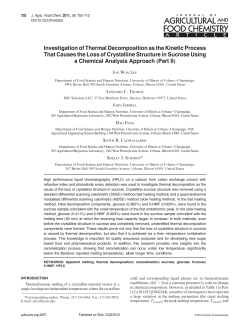 Investigation of Thermal Decomposition as the Kinetic Process That