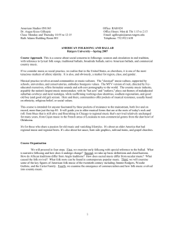 American Studies 050:365 - Department of American Studies